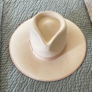 Lack Of Color Cream Wide-Brimmed Hat